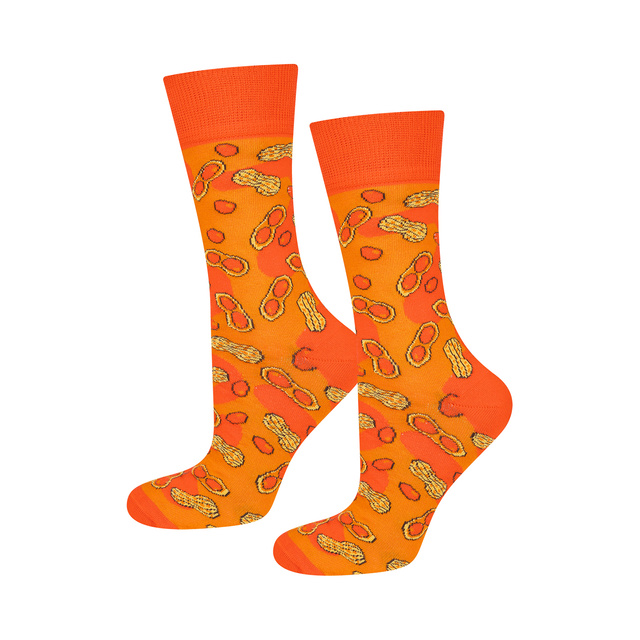 Chaussettes pour hommes | Beurre de cacahuète coloré SOXO GOOD STUFF pour femmes dans un pot en coton amusant pour un cadeau pour lui | pour elle unisexe