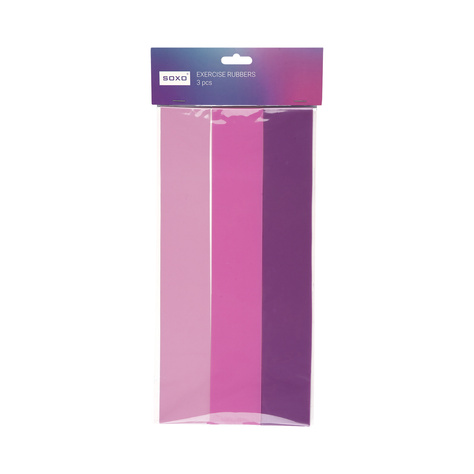 Lot de 3x bandes de résistance Soxo rose pour l'exercice 