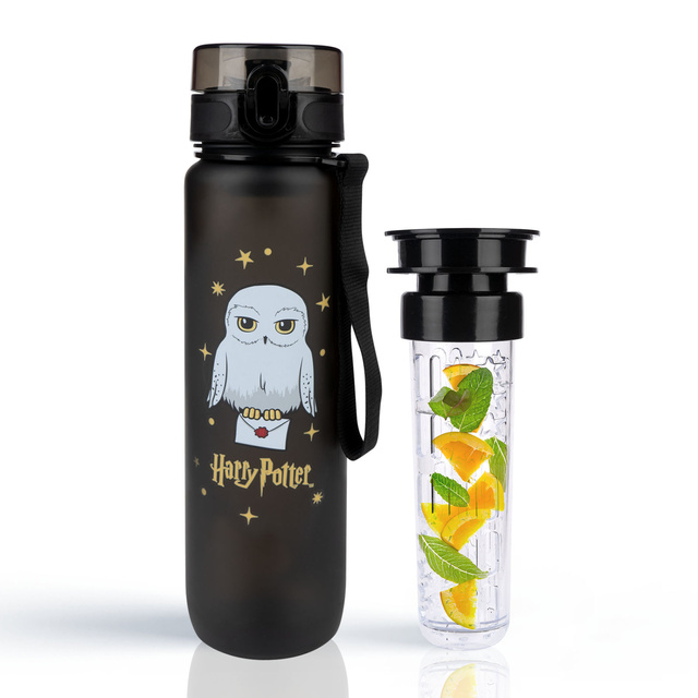 Bouteille d'eau 1L noire | durable et pratique | Harry Potter