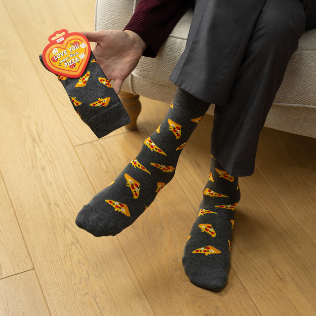 Chaussettes Love You More Than Pizza