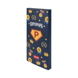 Chaussettes colorées SOXO pour homme avec l'inscription "SuperPapa" | cadeau pour la fête des pères