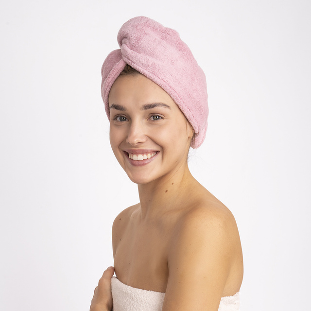 MOMO WAY Turban de bain rose | serviette