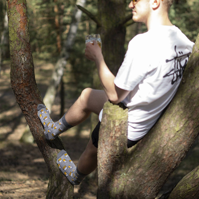 Lot de 4x chaussettes en coton SOXO GOOD STUFF pour hommes, à offrir en cadeau 