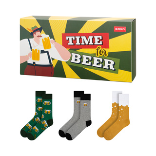 Chaussettes homme SOXO couleur bière - 3 paires