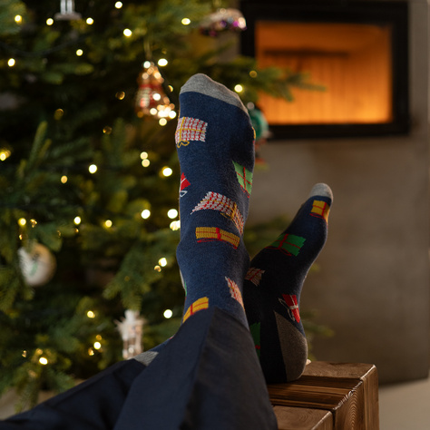 Lot de 3x chaussettes colorées SOXO GOOD STUFF pour hommes Cadeau de Noël 