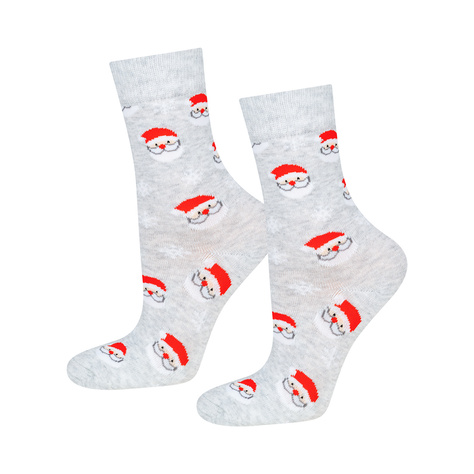 Set 4x SOXO GOOD STUFF chaussettes colorées pour femmes Cadeau de Noël jovial | Père Noël | gâteau au pain d'épices