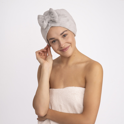 MOMO WAY turban de bain gris | serviette de bain 