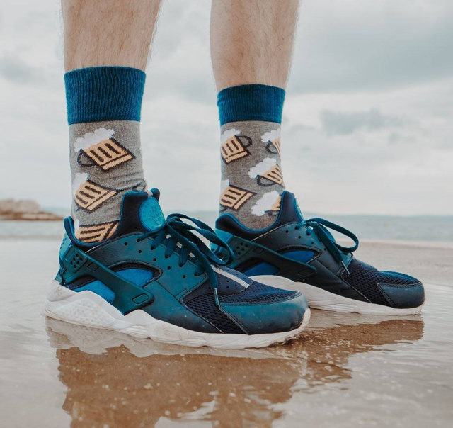 Lot de 4 chaussettes homme SOXO GOOD STUFF dans une boîte à pizza