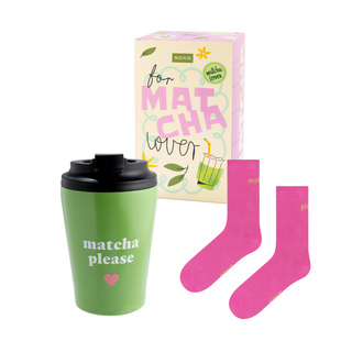 Coffret Cadeau Chaussettes Matcha + Mug Thermique