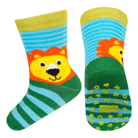 Chaussettes colorées pour enfants SOXO avec un lion