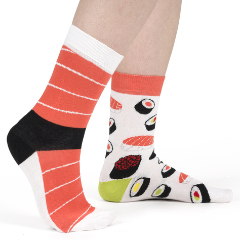 Lot de 5 chaussettes colorées pour femmes SOXO avec pizza