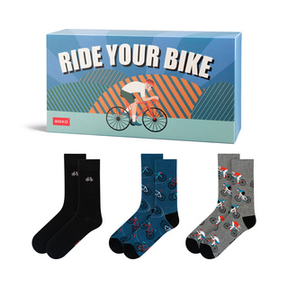 Chaussettes colorées pour hommes SOXO bicycle - 3 paires