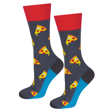 Chaussettes colorées homme SOXO poule | pizza | lanterne | oeuf - 4 paires 