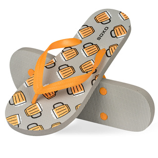 Tongs Comfort de plage pour femme pour hommes SOXO | Bière joyeuse et colorée | Idéal pour des vacances à la plage et une piscine