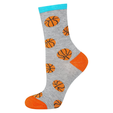 Chaussettes de basket-ball SOXO GOOD STUFF grises pour enfants 