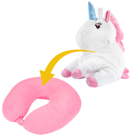 MOMO WAY oreiller de voyage multifonctionnel licorne | croissant | oreiller doux pour la nuque