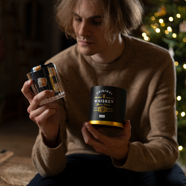 Chaussettes homme SOXO Whiskey dans un verre