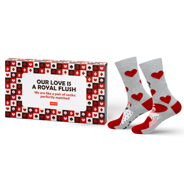 Chaussettes colorées pour hommes SOXO Roi et Reine
