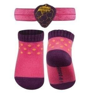 Ensemble chaussettes bébé rose SOXO avec bandeau