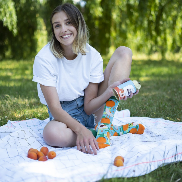Chaussettes drôles SOXO GOOD STUFF pour femmes dans une boîte en cadeau