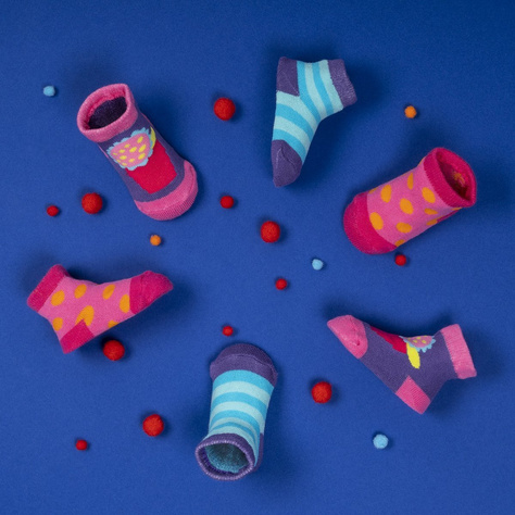 Lot de 3x chaussettes bébé SOXO en éponge pour un cadeau