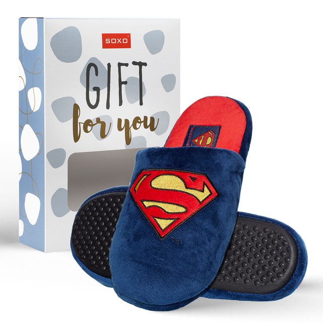 Chaussons pour hommes SOXO Superman DC Comics | dans un coffret cadeau
