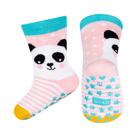 Lot de 3x chaussettes colorées pour enfants SOXO animaux | panda | ourson