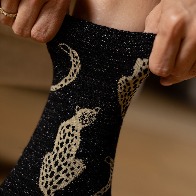 Chaussettes pour femmes SOXO Leopard classic en emballage - 3 paires