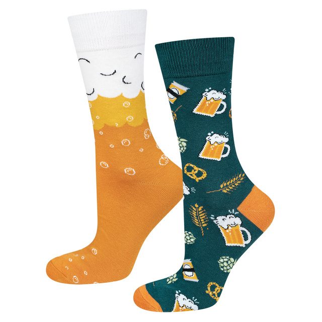 Lot de 3 chaussettes colorées pour hommes SOXO GOOD STUFF bière drôle dans une canette pour un cadeau