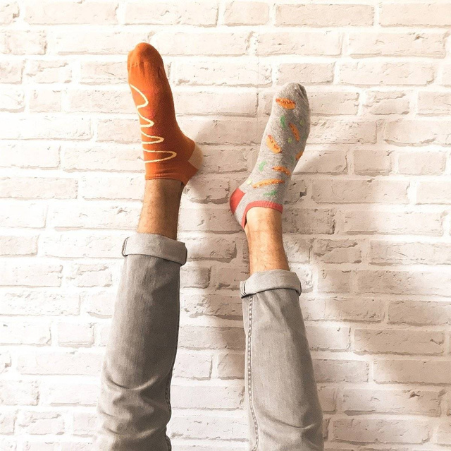 Footies hommes SOXO GOOD STUFF dépareillés - hot dog