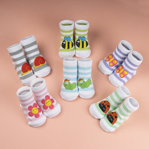 Chaussettes bébé colorées SOXO avec abeille