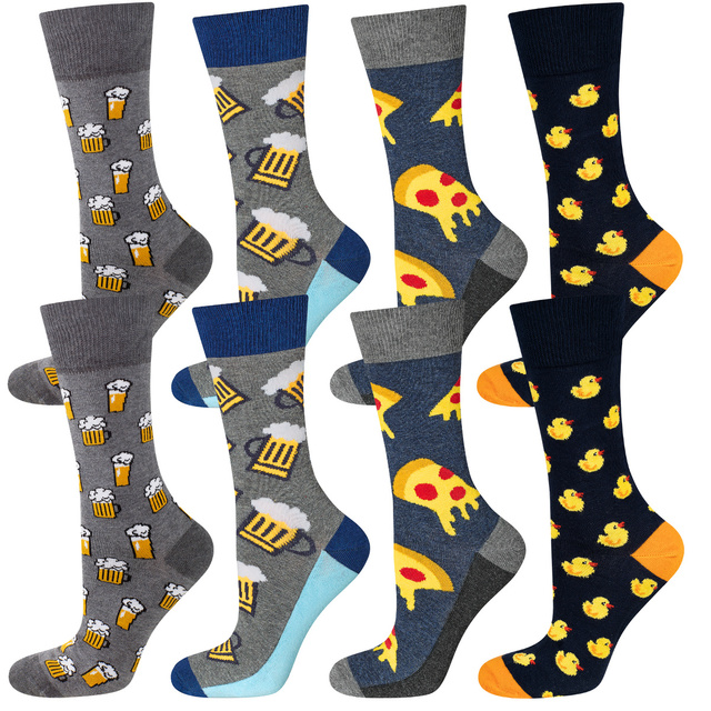 Lot de 4x chaussettes en coton SOXO GOOD STUFF pour hommes, à offrir en cadeau 