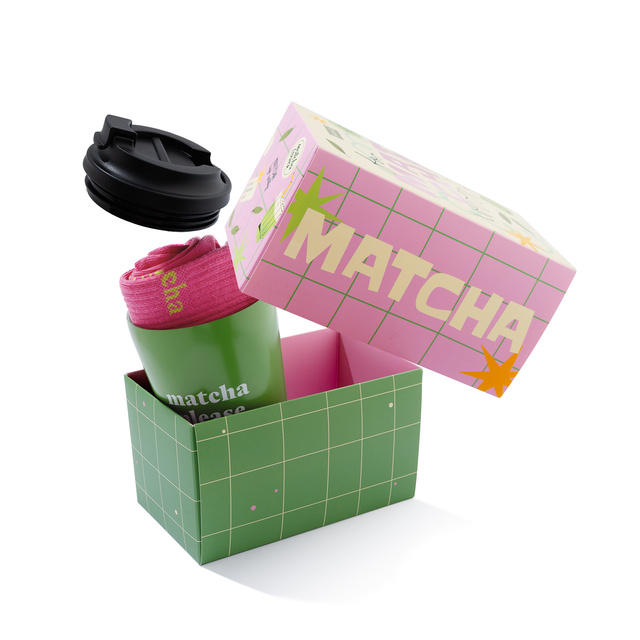 Coffret Cadeau Chaussettes Matcha + Mug Thermique