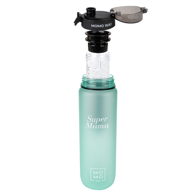 MOMO WAY Bouteille d'eau vert clair | idéale pour les voyages | BPA free | Tritan
