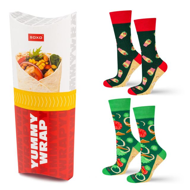 Chaussettes enveloppantes SOXO pour hommes en paquet de 2 paires