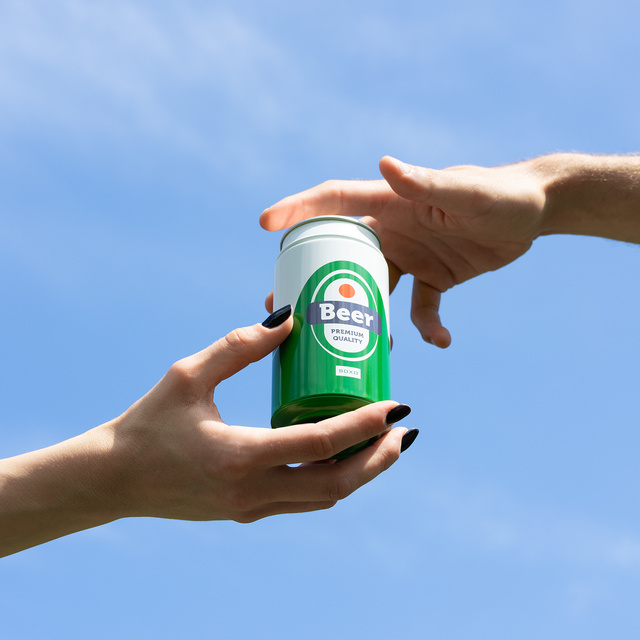 Ensemble de chaussettes pour hommes Whisky en bouteille et bière en canette