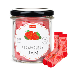 Chaussettes femme SOXO GOOD STUFF strawberry jam en pot