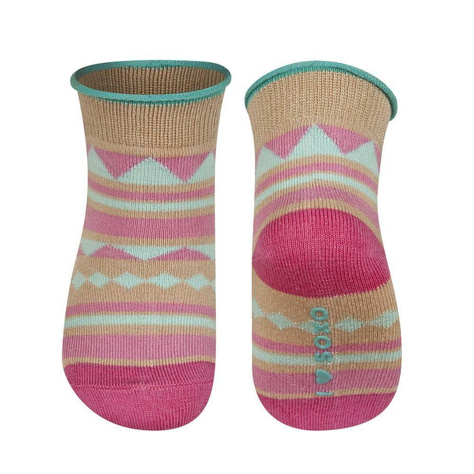 Chaussettes bébé colorées SOXO avec modal à motifs