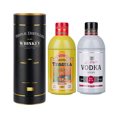 Lot de 5x chaussettes colorées pour hommes SOXO GOOD STUFF Whiskey Tequila Vodka pour un cadeau
