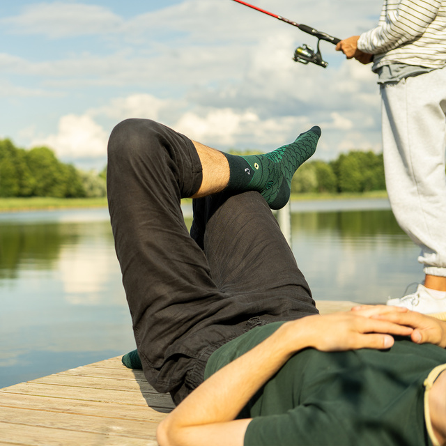 SOXO chaussettes hommes Let's go fishing en paquet
