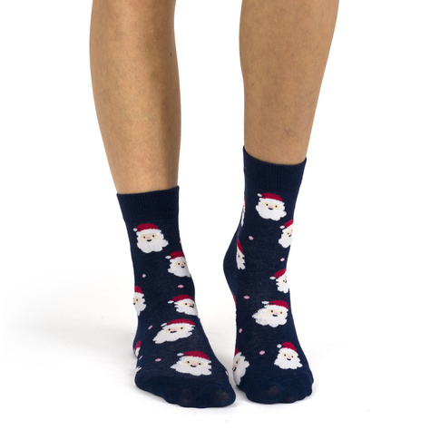 Set 4x Soxo chaussettes femmes | Maison de Noël | Cadeau pour elle | Père Noël | chaussettes joviales colorées