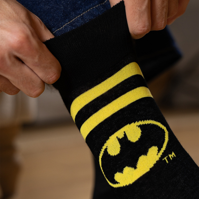 Chaussettes DC Comics Batman/Superman pour hommes - 3 paires