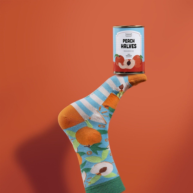 Chaussettes drôles SOXO GOOD STUFF pour femmes dans une boîte en cadeau