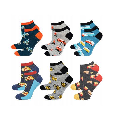 Lot de 6 chaussettes pour hommes SOXO GOOD STUFF couleur pizza