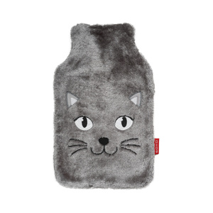 SOXO thermofor LARGE 1.8L grey heater in a furry plush cover PRESENT