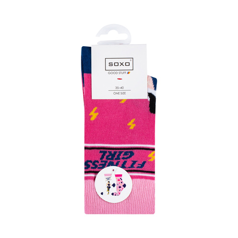 Chaussettes femme colorées SOXO fitness girl