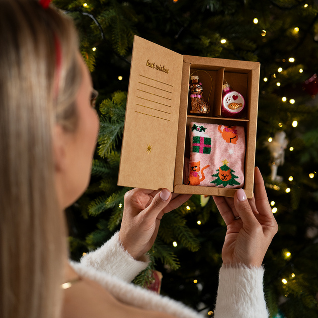 Coffret Chaussettes + Boules Chat