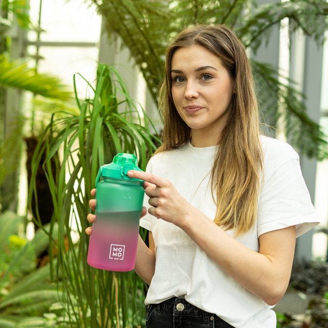 Bouteille d'eau 1,5L vert-rose | BPA free