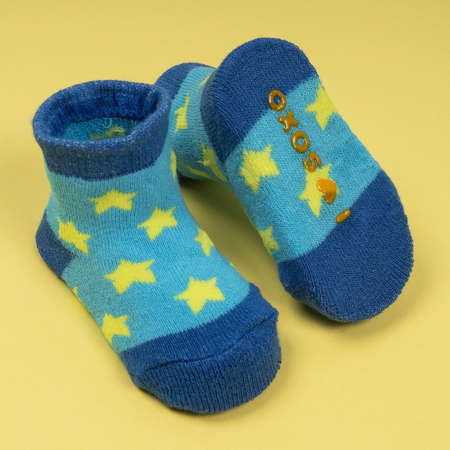 Lot de 3x chaussettes bébé colorées en éponge SOXO