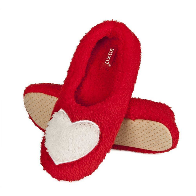 Pantoufles de ballerine pour les femmes dans les cœurs SOXO